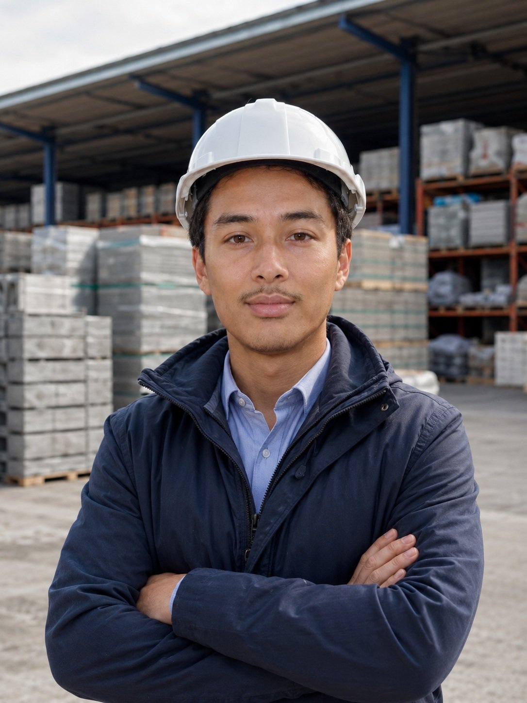 Portrait of the Chief Executive Officer at a materials yard