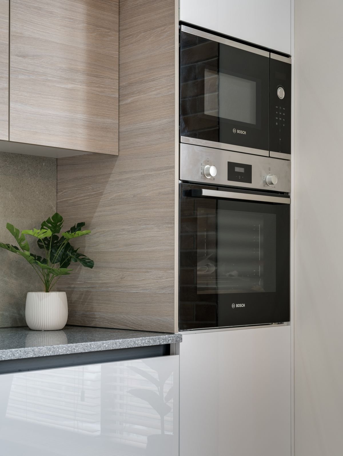 Built-in oven in a modern kitchen